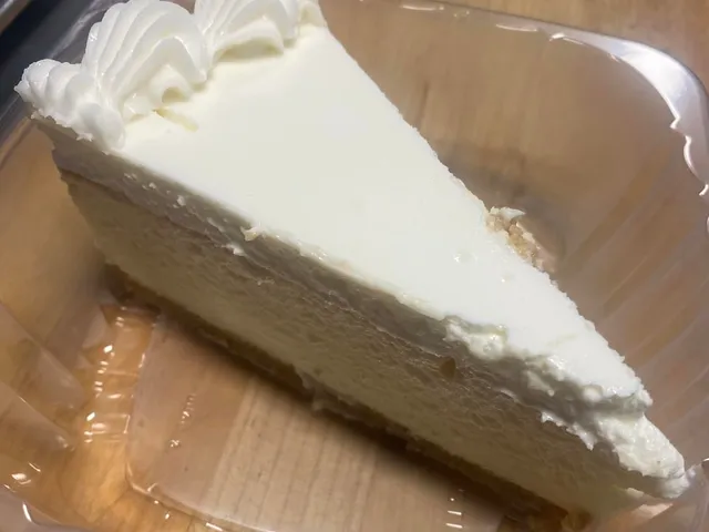 Slice of New York cheesecake